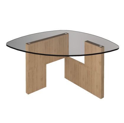 Ниска маса HMS08, 93 x 61 x 42 cm, овален плот