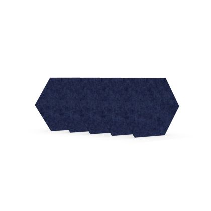 Акустично пано Narbutas Pet, шестоъгълник, 173 х 200 х 9 mm, PET филц, 5 броя, тъмносиньо