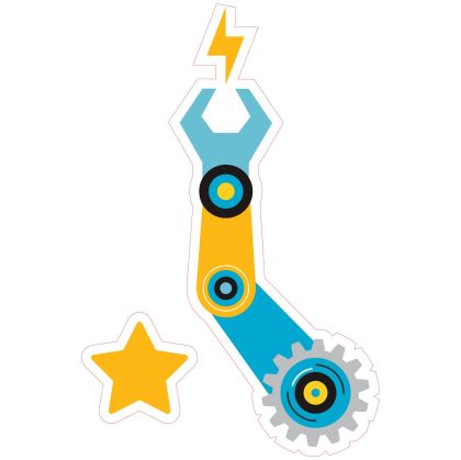 STEM Стикер, Зала за дигитални изкуства, комплект B7, 150 cm, стикер 4