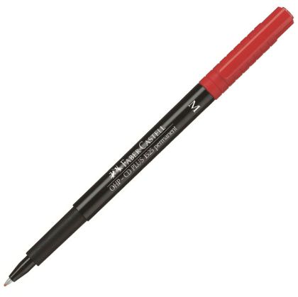 Перманентен тънкописец Faber-Castell OHP M Черве