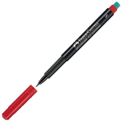 Перманентен тънкописец Faber-Castell S Червен
