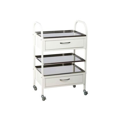 Количка, манипулационна, с две чекмеджета, метална