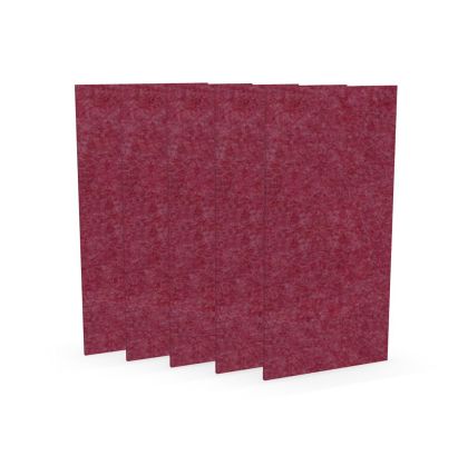 Акустично пано Narbutas Pet, правоъгълник, 200 х 400 х 9 mm, PET филц, 5 броя, тъмнорозово