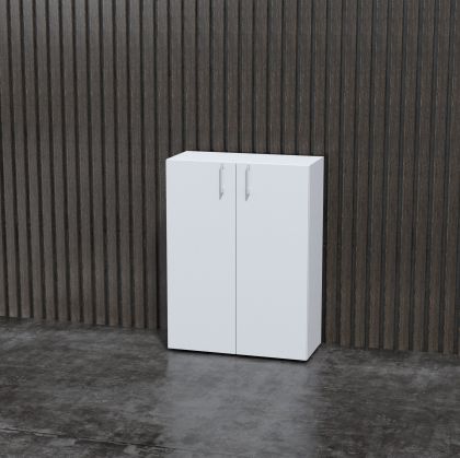 Стелаж Narbutas Nova Basic, 800 x 360 x 1092 mm, ПДЧ 18 mm, бял меламин, бяла правоъгълна дръжка