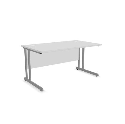 Бюро Narbutas Optima C, 1400 х 800 х 720 mm, ПДЧ 25 mm, метални крака, бял меламин