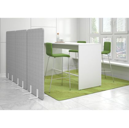 Висока маса Narbutas Light, 1600 x 700 x 1050 mm, ПДЧ 25 mm, бял меламин, бял метал