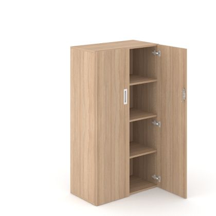 Шкаф Narbutas Choice, 800 x 420 x 1425 mm, ПДЧ 18 mm, меламин избелен дъб, меламин избелен дъб, бяла дръжка