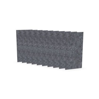 Акустично пано Narbutas Pet, правоъгълник, 200 х 400 х 9 mm, PET филц, 10 броя, сиво