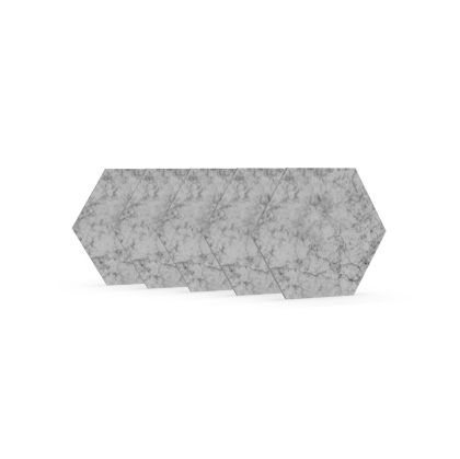 Акустично пано Narbutas Pet, шестоъгълник, 173 х 200 х 9 mm, PET филц, 5 броя, светлосиво