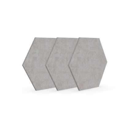 Акустично пано Narbutas Pet, шестоъгълник, 173 х 200 х 9 mm, PET филц, 3 броя, светлобежово