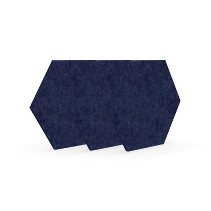 Акустично пано Narbutas Pet, шестоъгълник, 173 х 200 х 9 mm, PET филц, 3 броя, тъмносиньо