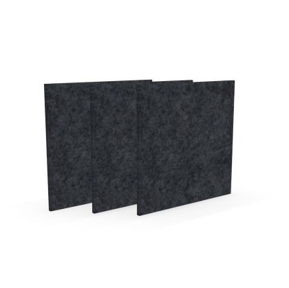 Акустично пано Narbutas Pet, квадрат, 200 х 200 х 9 mm, PET филц, 3 броя, тъмносиво