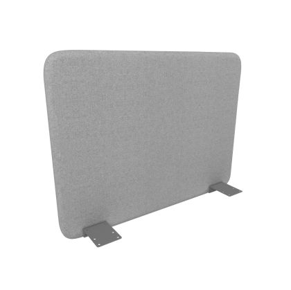 Шумоизолиращ преграден панел за бюро Narbutas Top 530, 700 x 36 x 530 mm, дамаска Velito Presto сив, сив метал