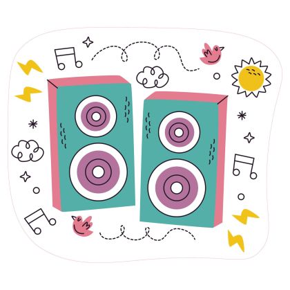 STEM Стикер, Зала за дигитални изкуства, комплект B10, 150 cm, стикер 8