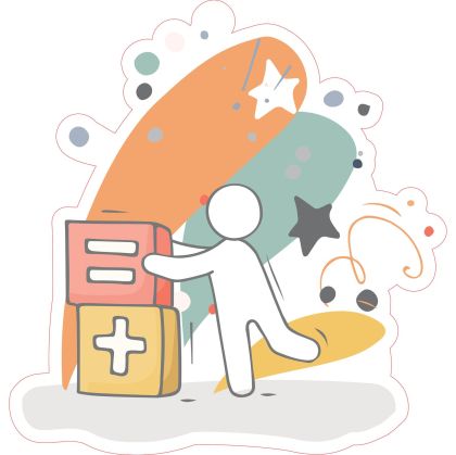 STEM Стикер, Математика и информатика - Математика, комплект D5, 100 cm, стикер 8