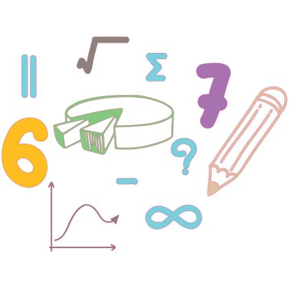 STEM Стикер, Математика и информатика - Математика, комплект D3, 50 cm, стикер 7