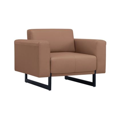 Фотьойл RFG Toledo, екокожа, метална основа, кафяв