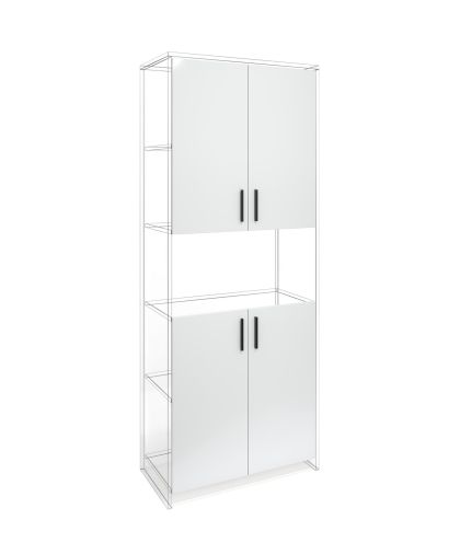 Врата RFG RV3 Monaco, 380 х 18 х 760 mm, ПДЧ 18 mm, 4 броя в комплект, бяла