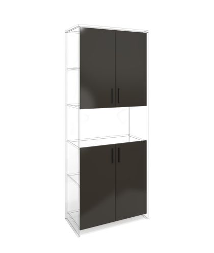 Врата RFG RV3 Chicago, 380 х 18 х 760 mm, ПДЧ 18 mm, тъмносива, 4 броя в комплект