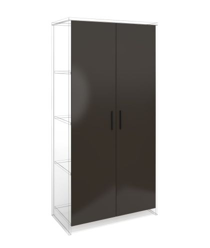 Врата RFG RV2 Chicago, 380 х 18 х 1540 mm, ПДЧ 18 mm, тъмносива, 2 броя в комплект