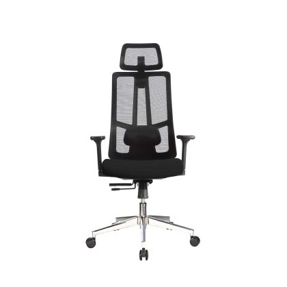 Ергономичен стол RFG Artur HB, дамаска и меш, до 150 kg, черна седалка, черна облегалка