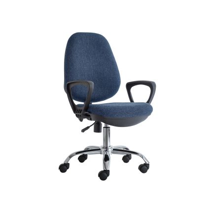 Ергономичен стол RFG Presto Chrome, текстил, до 130 kg, син