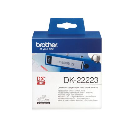 Непрекъсната хартиена лента Brother DK22223, 50 mm x 30.48 m, бяла