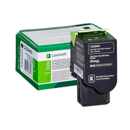 Оригинална тонер касета Lexmark C232HK0, C2325/C2425/C2535, 3000 страници/5%, Black