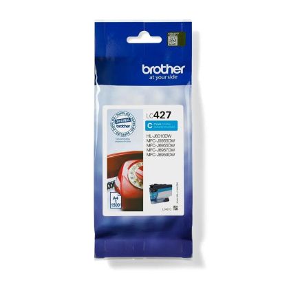 Оригинален патрон Brother LC427C, 1500 страници/5%, Cyan