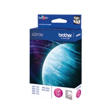 Оригинален патрон Brother LC970, 300 страници/5%, Magenta