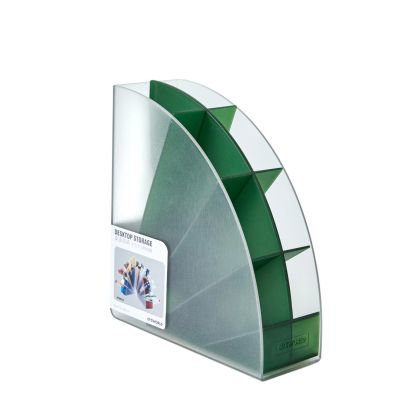 Sworld Поставка за химикалки, с 4 отделения, зелена