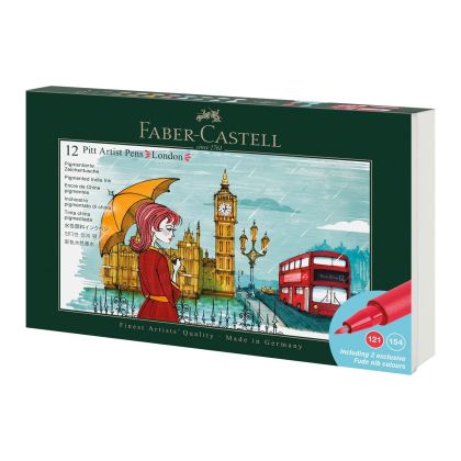 Faber-Castell Маркер Pitt Artist - London, 12 броя