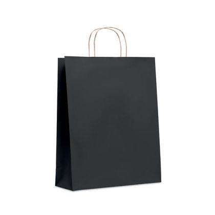 More Than Gifts Хартиена торбичка Paper Tone, размер L, 32 х 12 х 40 cm, черна