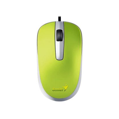 Мишка Genius DX-120, с кабел, USB Type-A, 3 бутона, зелена
