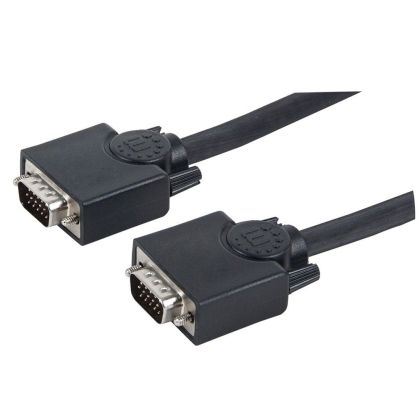 Кабел за монитор Manhattan, SVGA, HD15 M/M, 15 m, черен