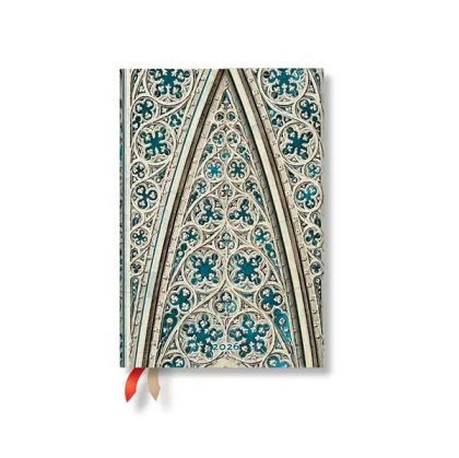 Paperblanks Планер Vault of the Milan Cathedral, Mini, хоризонтален, твърда корица, 80 листа, за 2026 година