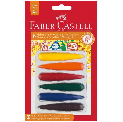Faber-Castell Пастели Finger, 6 цвята, за деца над 4 години