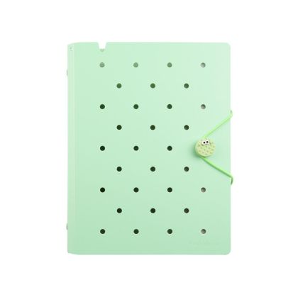 Sworld Тефтер ME, А5, с 6 ринга, ластик, бели листове, 40 листа, зелен