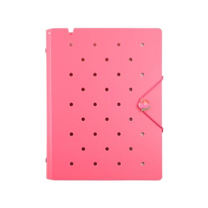 Sworld Тефтер ME, А5, с 6 ринга, ластик, бели листове, 40 листа, червен