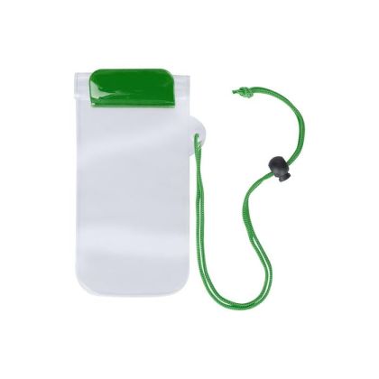 Калъф за телефон Wapro, 95 х 230 mm, прозрачен, зелен