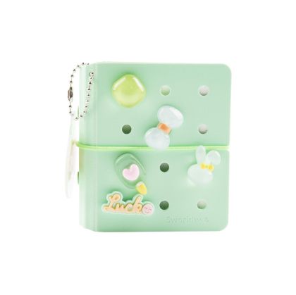 Sworld Тефтер ME, с 3 ринга, ластик, бели листове, 40 листа, зелен