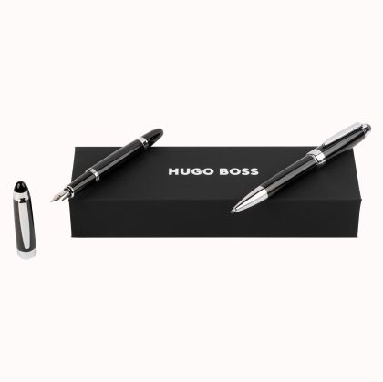 Hugo Boss Комплект химикалка и писалка Icon, в кутия, черни