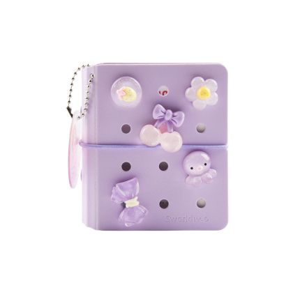 Sworld Тефтер ME, с 3 ринга, ластик, бели листове, 40 листа, лилав