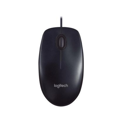 Мишка Logitech M90, с кабел, оптична, 3 бутона, 1000 dpi, USB