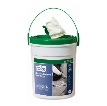 Мокри кърпи Tork в кофа W14, 58 броя