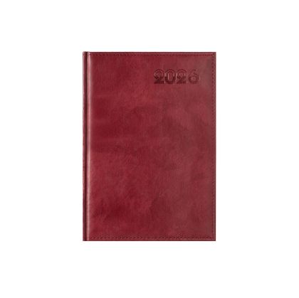 Календар-бележник Дипломат, с дати, A4, червен