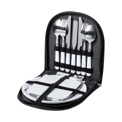 Cool Комплект за пикник Pikken, за двама, полиестер, 13 части, сив