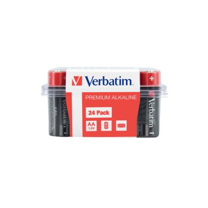 Алкална батерия Verbatim, AA, 1.5 V, 24 броя