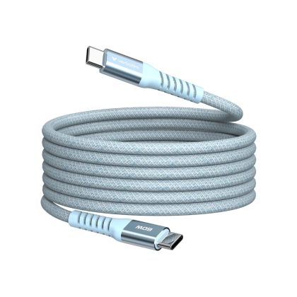 Кабел Verbatim Sync & Charge, магнитен, USB Type-C към USB Type-C, 60 W, 120 cm, син