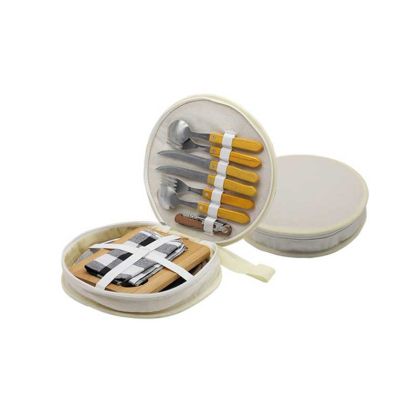 Office 1 Комплект прибори за пикник Picnic, в бял калъф